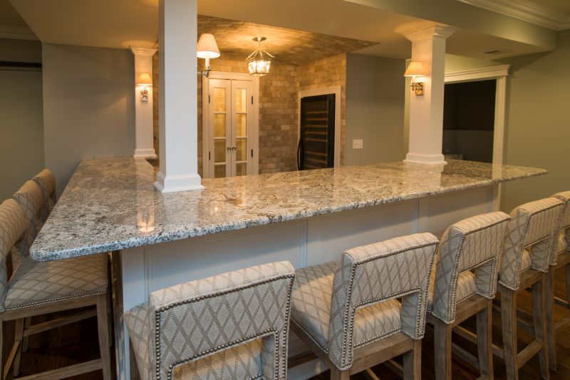 Luxury Home Bar with Granite Surfaces
